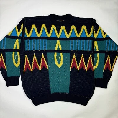 Coogi Sweater Mens Size Large Wool Vintage 90s Multicolor Knit Crewneck - Image 1 of 4