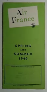 Horario público de Air France Airlines 1949 - Imagen 1 de 3