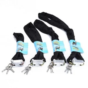 Heikoeco® Candado de Cadena para Bicicleta con 3 Llaves, Negro, 120cm/150cm - Imagen 1 de 5