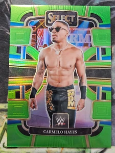 2024 Panini Select WWE #14 Carmelo Hayes Neon Green Prizm /75 SP - Picture 1 of 2