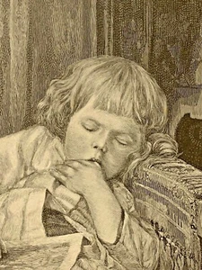 Vintage Engravings of Sleeping Child - Picture 1 of 3