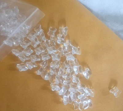 CraftbuddyUS 100 x 10 мм акриловый прозрачный кристалл бабочки свадебный стол конфетти - Изображение 1 из 3