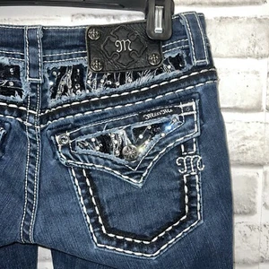 Miss Me Blue Skinny Jeans Womens Size 26 30” Inseam - Picture 1 of 5
