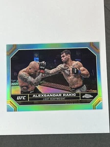 Alexsandar Rakic 2024 Topps Chrome UFC Base #11 Aqua Refractor /199 - Picture 1 of 2