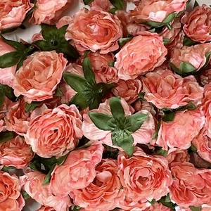 Artificial Silk Flower Heads - Watermelon Rose Style 73 - 5 Pack - Foto 1 di 1