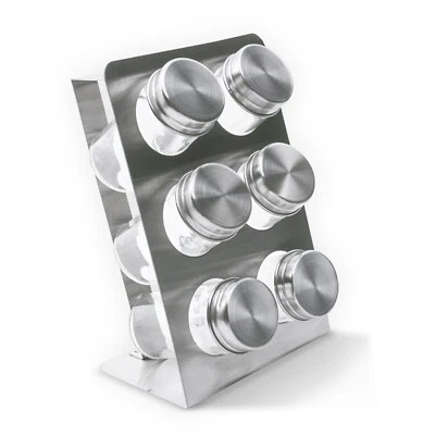 Portaspezie con 6 barattoli di spezie 6x volume di 100 ml - Immagine 1 di 3