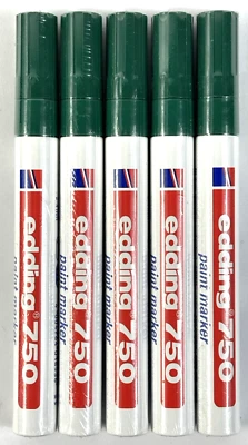 5x Edding 750 paint marker GRÜN Lack Glanzlack glänzend permanent Lackmarker NEU - Bild 1 von 4