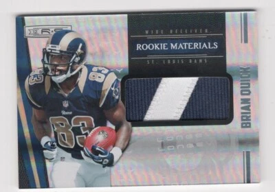 2012 ROOKIES & STARS LONGEVITY 15/249 ROOKIE MATERIAL PATCH BRIAN QUICK RAMS - Image 1 of 2