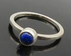 Shube 925 Silver - Cabochon Cut Lapis Lazuli Solitaire Ring Sz 10 - Rg15075
