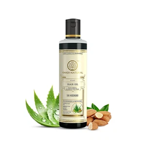Khadi Natural Ayurvedic 18 Herbs Hair Oil | Repairs Dry Scalp, 210ml - Picture 1 of 3