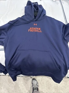 Auburn Tigers Hoodie Mens Extra Large Blue Pullover Sweatshirt Under Armour - Picture 1 of 4