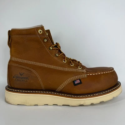 Botas de trabajo Thorogood 804-4200 para hombre de 6" de cuero sin usar, puntera de seguridad de acero, talla 8,5 2E Foto 1 de 4
