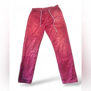 Pilcro Trailblazer Pants Medium Red Drawstring Utility Joggers NWT Anthropologie - Picture 1 of 16