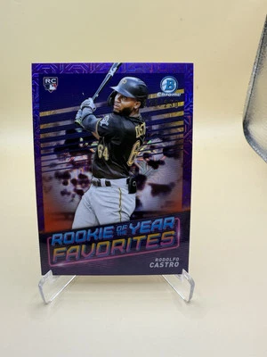 2022 Bowman Chrome ROFY-12 Rodolfo Castro Purple Mojo Refractor 126/250 - Image 1 of 3