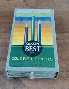 Vintage Dixon "Best" Colored Pencils Assortment No. 110 Box - Picture 1 of 6