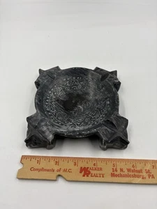 Vintage Onyx Marmor Folkart Aschenbecher oder Dekor - Bild 1 von 7