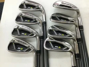 TaylorMade M2 2017 Iron Set 5-9,Pw,Aw,Sw 8pc Flex Stiff REAX 75 Graphite - Picture 1 of 5