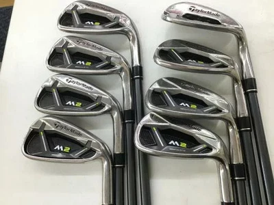 TaylorMade M2 2017 Iron Set 5-9,Pw,Aw,Sw 8pc Flex Stiff REAX 75 Graphite - Image 1 of 4