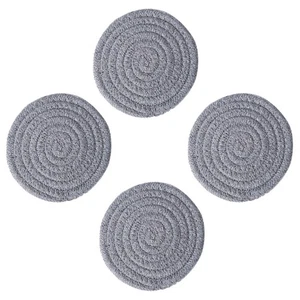  4 PEZZI Tovagliette facili da pulire per sottobicchiere tavolo cucina tondo cotone lino - Foto 1 di 11