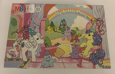 Vtg My Little Pony Rainbow Puzzle 1985 COMPLETE 100-piece Puzzle by Milton Bradl - Image 1 of 4