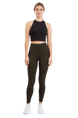 90 Degree by Reflex Womens Power Flex High Waist Leggings Pockets Grey Plus 2X - Image 1 of 4