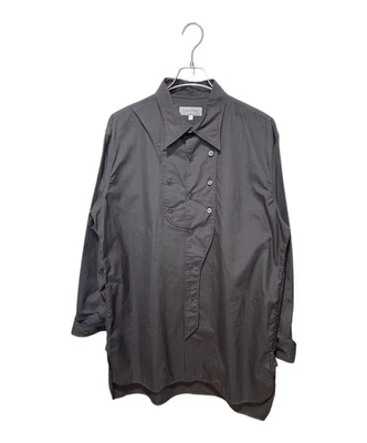 CAMISA DE ALGODÓN MULTIBOTÓN negra talla 3 Yohji Yamamoto Pour Homme para hombre Foto 1 de 4