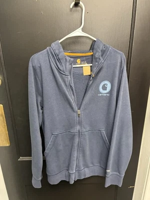 Carhartt Force Delmont Full Zip Hoodie Navy Women’s XL 16-18 - Image 1 of 3