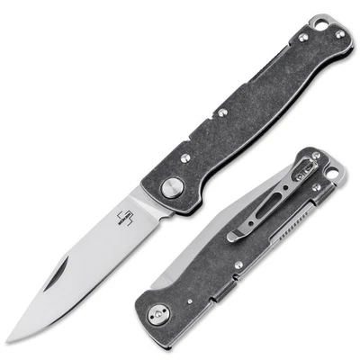 BÖKER PLUS® Atlas Backlock Clippoint Pocket Knife 2.91" D2 Blade EDC - 01BO866