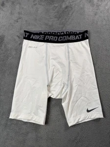 Nike Pro Combat Compression Shorts Mens Small White Dri-FIT Athletic Training - Picture 1 of 11