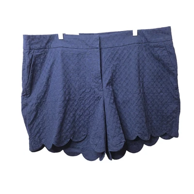 CROWN & IVY MUJER SHELBY AZUL FESTONEADO SHORTS NUEVO TALLA 24W Foto 1 de 4
