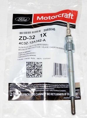 Bujía incandescente genuina OEM ZD-32 Motorcraft Ford 4C3Z12A342A reemplaza ZD-13 Foto 1 de 4