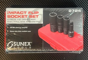 Sunex Tools 1/2-Inch Drive Deep Thin Wall Flip Socket Set 4 Piece #2724 - Bild 1 von 8