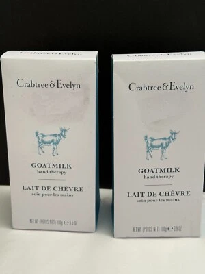 Lot of 2 CRABTREE & EVELYN Goat Milk Hand Therapy 3.5 oz Sealed Total 7 oz - Image 1 of 2
