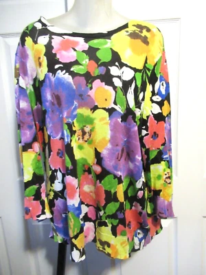 Suéter Pullover Floral Para Mujer Ralph Lauren Etiqueta Negra 2X Foto 1 de 4