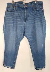 Size 37P Petite Jeans Madewell Blue Denim The High-Rise Slim Crop BoyJean NWT - Picture 1 of 10