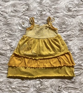 DISNEY Princess Yellow Belle Toddler Girl's Layered Dress Size 4T - Picture 1 of 6