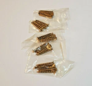 #4x1-1/4" Brass Plated Moulding Screws Qty 30 - Picture 1 of 4