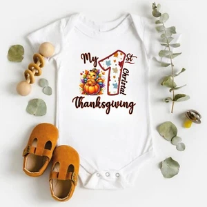 Personalized Baby Bodysuit, My 1st Thanksgiving - Picture 1 of 3