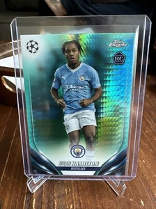 2023/24 Topps Chrome UCC MICAH HAMILTON RC AQUA PRIZM REFRACTOR MAN CITY #29 - Picture 1 of 2