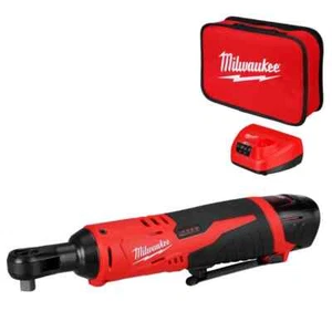 Milwaukee Cordless Impact Ratchet M12IR-0 M12IR 12v Li-ion 3/8in with 1 x 2.0Ah - Picture 1 of 2