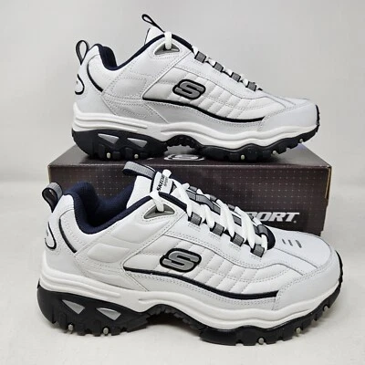 Men's Skechers Energy After Burn Comfy Casual Shoe / White Navy / 50081 / Size 8 - Image 1 of 4