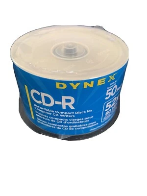 Dynex CD-R 52X 80 Min 700MB 50 Pack Recordable Compact Discs New - Image 1 of 4