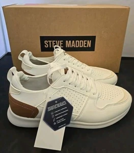 Steve Madden Men's Ortholite Jogger Sneaker, White NEW PICK SIZE - Picture 1 of 6