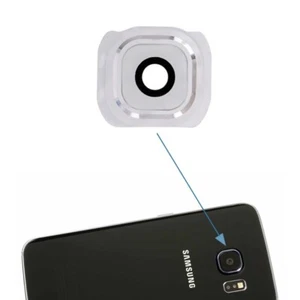 Samsung Galaxy S6 G920F Back Cam Lens Cam Cover Frame Camera Lens & Bezel White - Picture 1 of 2
