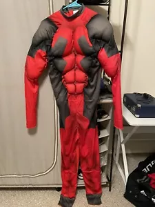 Muscle Chest Deadpool Marvel Adult Jumpsuit Costume With Accessories Size Medium - Picture 1 of 7