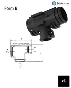 Schlemmer 9806141 NW 17-13-17 (Form B) T-Verteiler Rohrverbinder - 1 Stück - Bild 1 von 4