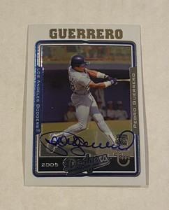 2005 Topps Pedro Guerrero autograph card rare Los Angeles Dodgers