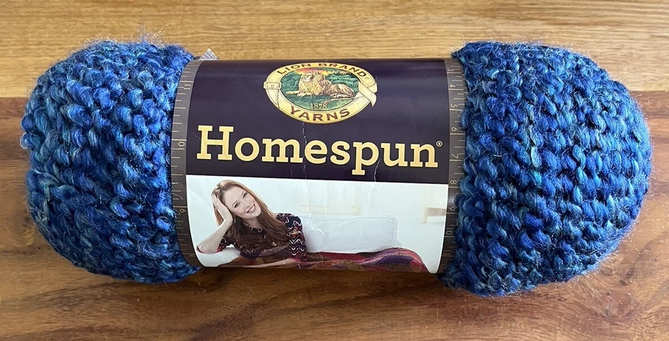 Lion BRAND Homespun 6 Oz Skein Bulky Blue Colonial Yarn B1 Y5