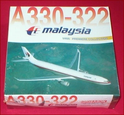 Dragon Wings Malaysia Boeing A330-332 1/400 Diecast Plane # 9M-MKC NEW IN BOX - Image 1 of 3