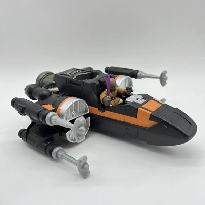 孩之宝 Playskool 星球大战银河英雄 Poe's Boosted X-Wing 战斗机 带人偶 — 第 1/4 张图片